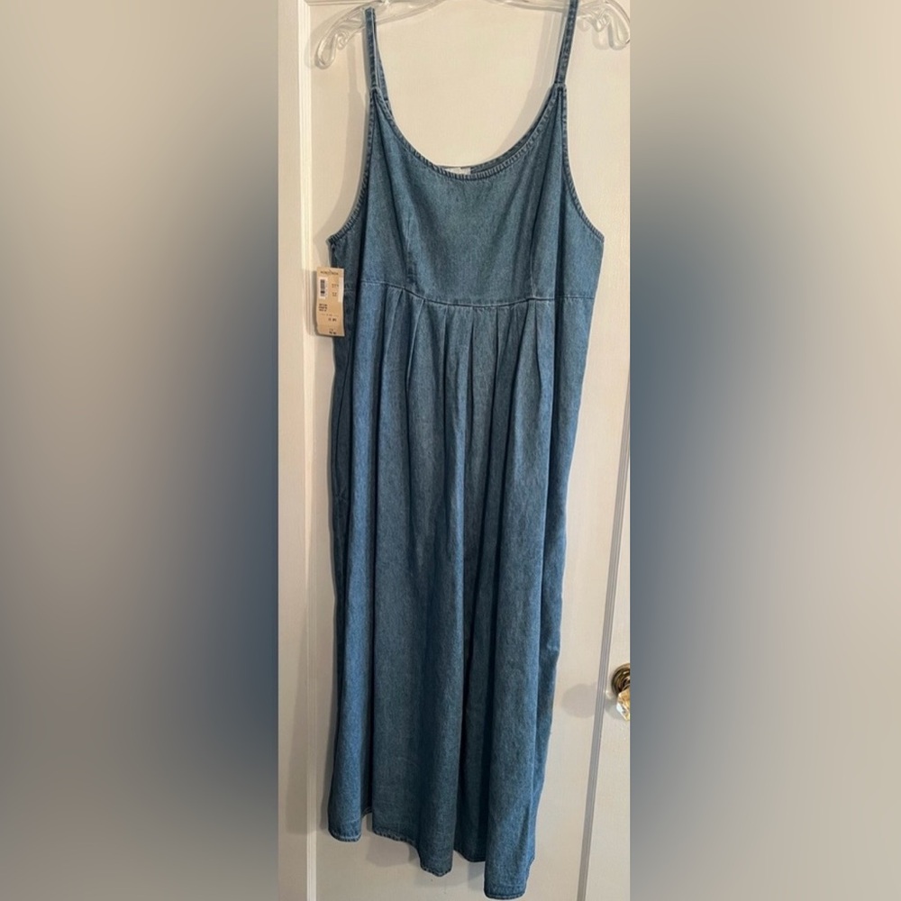 Vintage 90s CDC Denim Maxi Dress & White Top Set | Made in USA - Picture 5 of 6